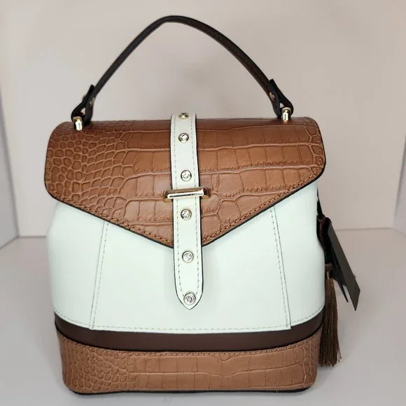 NWT House of Harlow 1960 Cream & Brown Stud Embellished Crossbody/Bag Backpack Shop House of Harlow 1960 Backpacks on Mercari | New & Used  main image 4
